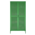 thumbnail image 5 of Novogratz Channing Tall 2 Door Storage Cabinet-Mesh Metal Locker, Kelly Green, 5 of 16
