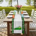 thumbnail image 4 of Table Runners 72 Inches Long Dress Scarves, St. Patrick's Day Farmhouse Kitchen Table Runner, Coffee Tablerunners, Spring Lucky Grass Truck Gray Wood Plaid 14x72 Inch, 4 of 9