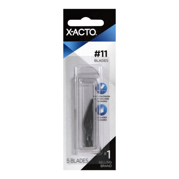 X-ACTO Replacement Blades, No. 11, Carbon Steel Blade, Pack of 5