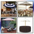 thumbnail image 3 of Covers & All Patio Round Table and Chair set cover with Umbrella Hole - Heavyduty 12 Oz Waterproof Outdoor Backyard furniture cover with Air pocket & Drawstring for Snug fit. (109"Dia x 24"H, Coffee), 3 of 8