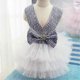 thumbnail image 2 of Pet dog dress, fashionable striped puppy princess dress, vertical stripes white M., 2 of 4