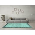 thumbnail image 3 of Ahgly Company Indoor Rectangle Abstract Light Blue Modern Area Rugs, 2' x 5', 3 of 4