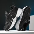 thumbnail image 4 of Men's Fashion Breathable Mesh Lace Up Sneakers Casual Trendy Round Toe Non Slip Outdoor Running Training Walking Shoes, 4 of 7