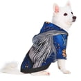 thumbnail image 5 of Cauagu Blue Heron Floral Garden Pattern Winter Pet Hoodie Sweatshirts- Dog Hoodie Sweater with Leash Hole - Cute Dog Hoodie - Pet Clothes Puppy Cat Custume -X-Large, 5 of 8