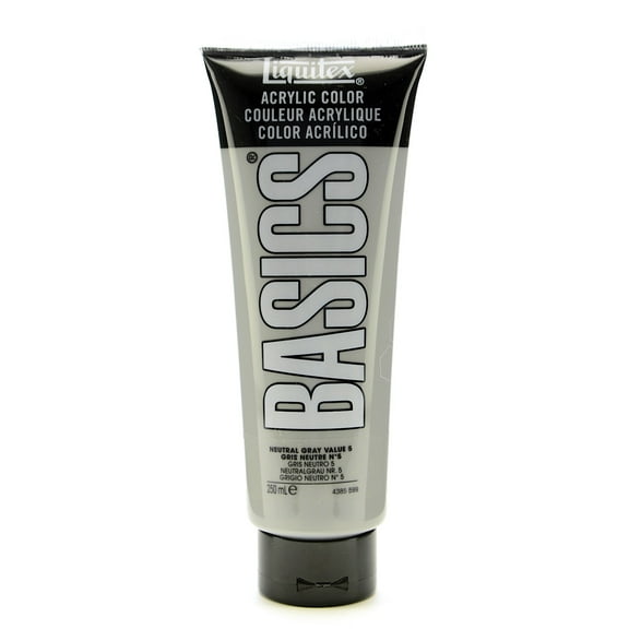 Basics Acrylics Colors neutral gray value 5, 8.5 oz., tube (pack of 2)
