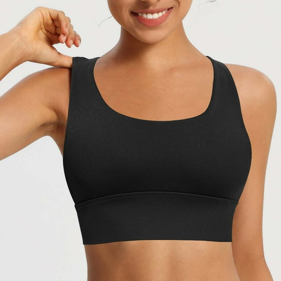 Sunm Boutique Sports Bras for Women Criss-Cross Back Padded Bras Workout Yoga Athletic Bra with Removable Cups