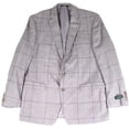 thumbnail image 3 of LAUREN RALPH LAUREN Mens Lexington Wool Blend Window Pane Two-Button Blazer, Light Gray, 38R, 3 of 6