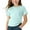 Light Blue, variant on NAISIBABY Girls Cotton T-Shirt (1-10T), Short Sleeve Comfy Soft Crewneck Kids Fashion Casual Tees Light Blue 8T