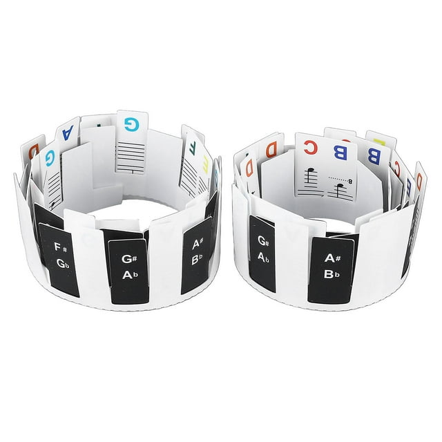 Removable Note Labels for 88 Key Piano Keyboard, Colorful Notes Stickers for Kids Beginners Learning