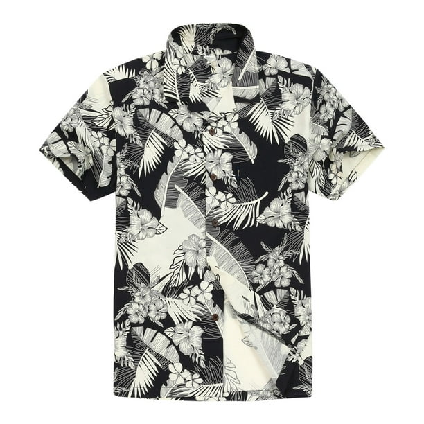 Palm Wave - Palm Wave Mens and Big Mens Leaf Print Hawaiian Shirt, up ...