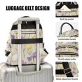 thumbnail image 3 of FORMRS Mini Backpack Purse for Women Travel Daypack Casual Shoulder Bag, Purple Floral Rabbit, 3 of 7