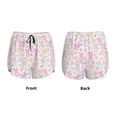 thumbnail image 5 of Vsdgher Colorful Bunny Print Women's Running Double Layer Shorts High Waisted with Pockets Elastic Yoga Workout Athletic Gym Sports, 5 of 8