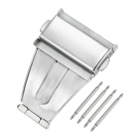 

Uxcell Watch Deployment Clasp Push Button Buckle 23mm Width Stainless Steel Uxcell Watchband Extender Silver Tone