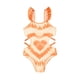 thumbnail image 1 of REDARER Kids Girls Tie-Dye One Shoulder Swimsuit – Hollow-Out Ruffle Bathing Suit Swimwear,Size 9-10 Years, 1 of 5