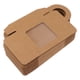 thumbnail image 2 of Caja de papel Kraft para botellas de vino, 25 unidades, con gancho para colgar y ventana, cajas de regalo Kraft plegables, 2 of 15