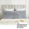 thumbnail image 3 of LIFEREVO Body Pillow Cover with Zipper Closure,Luxury Shaggy Ultra Soft Plush Faux Fur Pillowcase 20"x54" for Bed Couch,Microfiber Long Pillowshams for Adults Women/Mother/Wife(Gray), 3 of 6