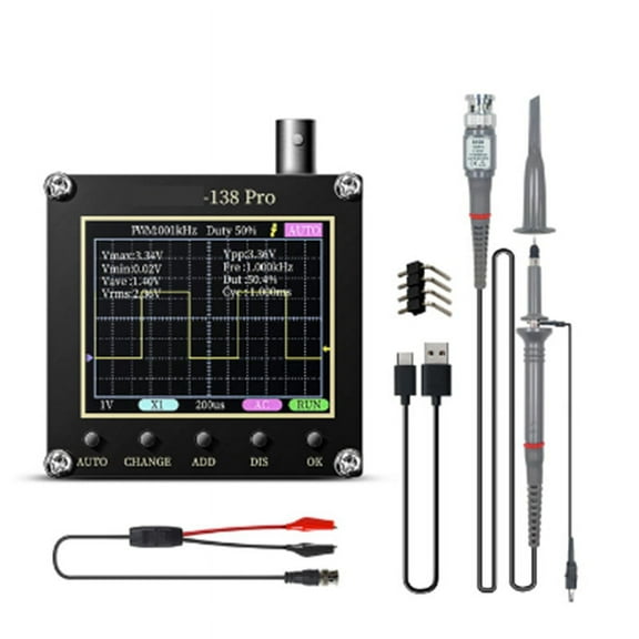 138 PRO Handheld Digital Oscilloscope,200 /S,KHz,Analog Bandwidth, Supports Auto,80 KHz PWM and Firmware Upgrades(B)