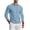 Light Blue, variant on Dursoulink Long Sleeve Round Neck Shirt for Men, Striped Print Pullover Top, Polyester Spandex Blend, Regular Fit, Casual Daily Wear