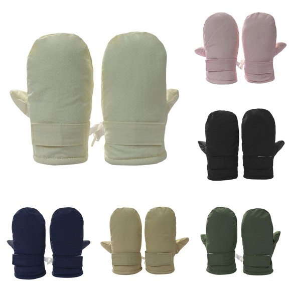 Krdevn Kids Ski Mittens Thermal Insulated Lined Waterproof Adjustable Strap Windproof Thick Warm Full Hand Cover Winter Gloves for Outdoor Snow Activities