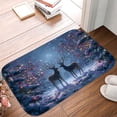 thumbnail image 5 of 1pc Two Deer in a Snowy Christmas Absorbent Non-Slip Bathroom Thickened Flannel Rug Decor,Soft,Quick Drying,Suitable For Indoor/outdoor Use,Bathrooms,Bedrooms,Kitchens,Terrace,Laundry Rooms,16"x24", 5 of 9