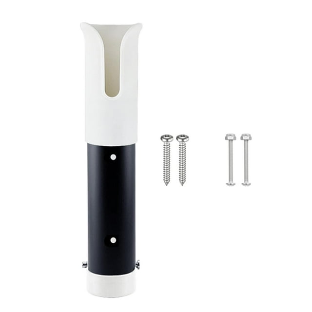 Soporte para caña de pescar, tubo portátil para caña de pescar, soporte para caña de pescar, blanco negro