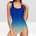 thumbnail image 5 of Itsame Womens One-Piece Swimsuit, Plus Size Gradient Athletic Training Surfing Suit Blue S-XXXL, 5 of 6