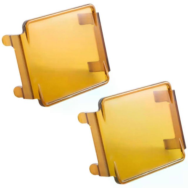 2 Pcs 3 Inch Amber Led Pod Covers Square Led Light Bar Covers Led Cube Covers Protective Polycarbonate Light Bar Lens Covers