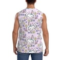 thumbnail image 4 of Kdxio Purple Rabbit for Men's Muscle T-shirt,Sleeveless for Workout Running Athletic Gym Lounge Casual, 4 of 7