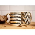 thumbnail image 3 of Kook Black and Gold Fez Coffee Mugs, Lined, 14.8 oz, Set of 2, 3 of 5