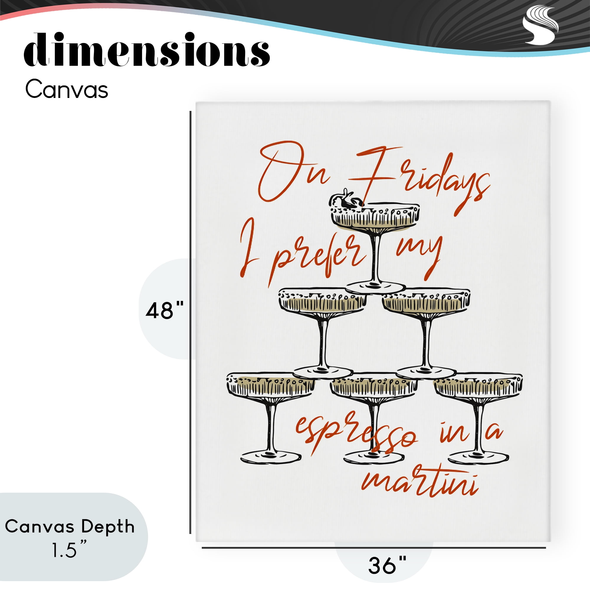 Stupell Industries On Fridays Espresso Martini Canvas Wall Art, design by The Prints Vibe