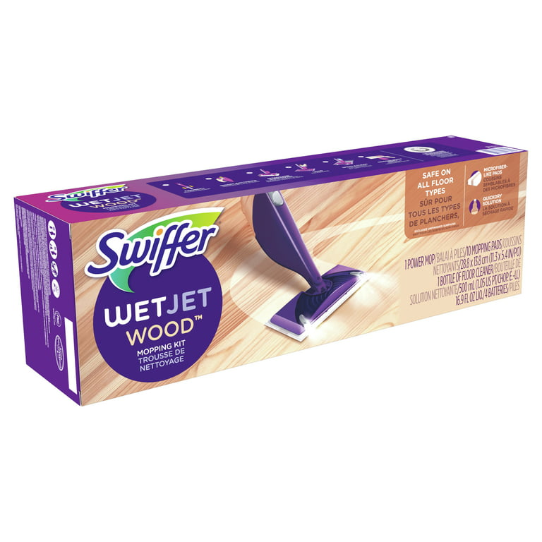 Swiffer Kit balai anti-poussière WETJET WOOD 