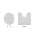 thumbnail image 2 of Better Trends U-Shape Toilet Rug 100% Cotton Water Absorbent, Reversible Machine Washable Lid Cover, Bathroom Floor Decor, 18"x20"|20"x20" 2 Piece Set White Lux Collection, 2 of 4