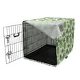 thumbnail image 3 of Leaf Dog Crate Cover, Brazilian Rainforest Foliage Nature Ivy Swirls Palm Banana Trees Leaves Art Print, Easy to Use Pet Kennel Cover for Medium Large Dogs, 35" x 23" x 27", Pale Green, by Ambesonne, 3 of 6