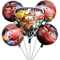 Birthday Party Balloons, Foil Cars, 5 Count