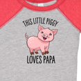 thumbnail image 4 of Inktastic This Little Piggy Loves Papa- Cute Boys or Girls Baby Bodysuit, 4 of 5