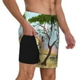 thumbnail image 3 of Goofa African Women Printed Men's Swim Trunks Board Shorts Quick Dry Mens Swimming Trunks with Compression Liner,Breathable Fit Hawaii Beach Shorts-, 3 of 9