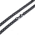 thumbnail image 1 of Collar de hip-hop de acero inoxidable y titanio para hombre, cadena gruesa y ancha y plana, 1 of 6