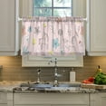 thumbnail image 5 of Coolnut Floral Kitchen Curtains 2 Panels, UV Protected Tier Curtains Half Window Curtains for Guest Room Bathroom Sink Laundry Room Basement,24"x 27", 5 of 6