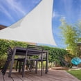 thumbnail image 2 of Triangle Sun Shade Sail 20 x 20 x 20 Ft UV Block Fabric White, 2 of 5