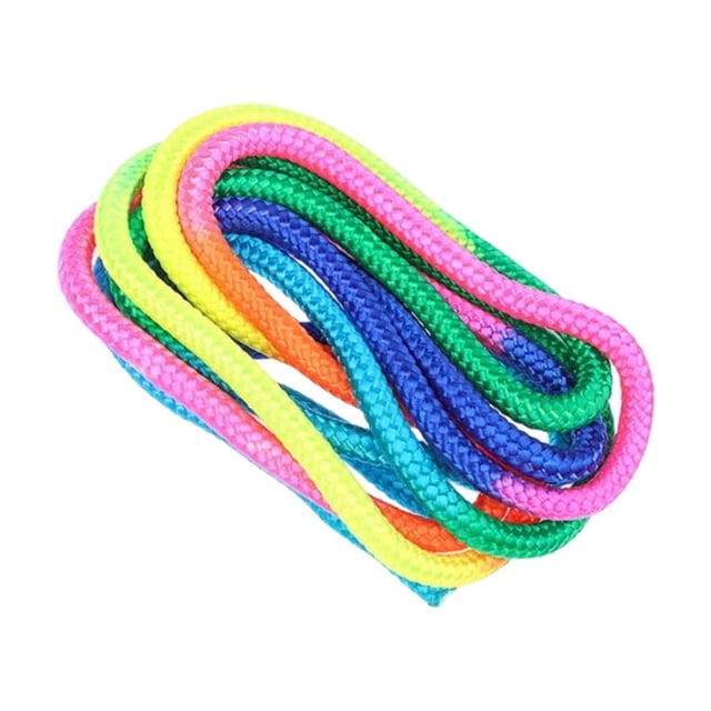 DYNWAVECA Rhythmic Gymnastics Rope 1cm Diameter Equipment Competition 300cm Rhythmic Arts Training Jumps Rope for Home Player Full Body Multicolor
