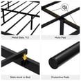 thumbnail image 5 of COZONY Queen Bed Frame with Double Carvings,79.9*60.2*35",Sturdy Headboard and Footboard,Metal Mattress Foundation and Storage Function,Noise-Free,No Box Spring Required,Easy to Install，Black, 5 of 9