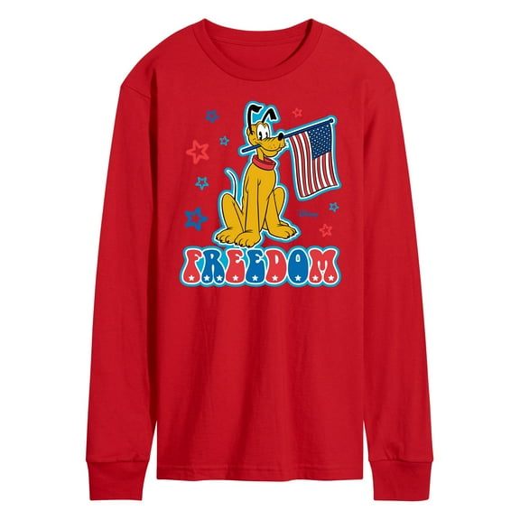 Disney - Pluto USA Flag - Men's Long Sleeve T-Shirt