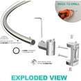 thumbnail image 5 of Adjustable Arched Curved Shower Curtain Rod Rustproof Expandable Aluminum Metal Shower Rod 38-72 Inches Telescoping Design Exquisite Customizable for Bathroom,Need To Drill,Brushed Nickel, 5 of 14