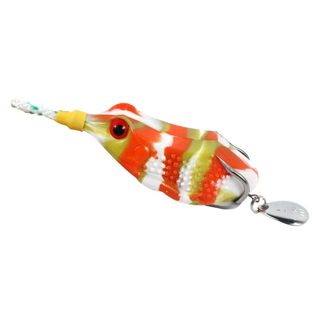 Youkk Fishing Lures Lifelike Toad Thunder Frog Animal Bait Eye-catching  Vivid Realistic Tackle Accessories Fish Fittings Green White Orange Green