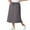 05-Dark Gray, variant on JWD Women's Elastic High Waist Maxi Skirt - Back Slit Flowy Wrap Skirt with Pockets for Casual Work Black L