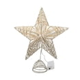 thumbnail image 2 of Adorno para árbol de Navidad con degradado de color iluminado para uso en interiores. Plata 20cm, 2 of 9