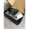 thumbnail image 3 of Rosbas, Candle Gift Set, Green Tea & Lemongrass Scented, Natural Soy Wax, Black & White Jars, Wooden Lid, Cotton Wick, Long Burn Time, Gift Packaged, Handmade in USA, 3 of 5