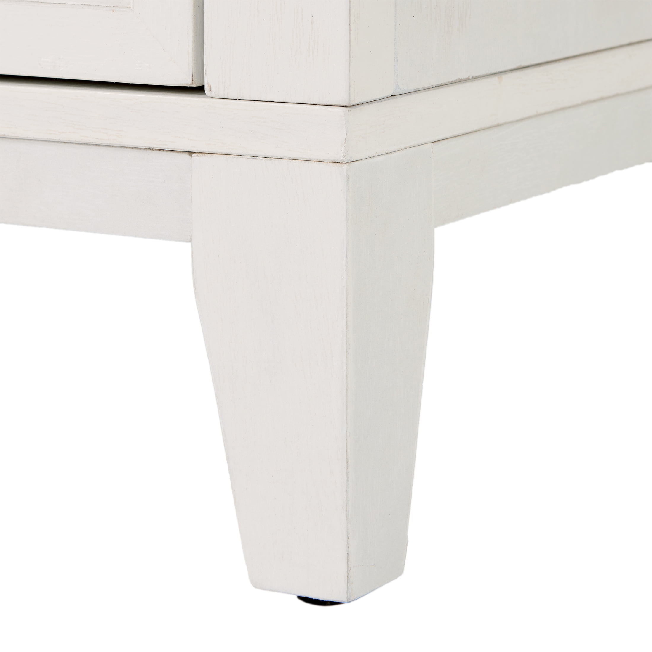 Better Homes & Gardens Canton 3-Drawer Nightstand, Textured White and Light Honey