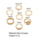 thumbnail image 3 of Anillos para mujer, regalos para mujer, 7 piezas, conjunto abierto geométrico bohemio, joyería personalizada, diseño de hip hop, anillo popular., 3 of 5