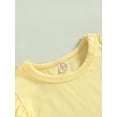 thumbnail image 5 of Bagilaanoe Toddler Baby Girls T-Shirt Fly Sleeve Casual Tees 6M 12M 18M 24M 3T 4T Kids Loose Summer Tops, 5 of 9